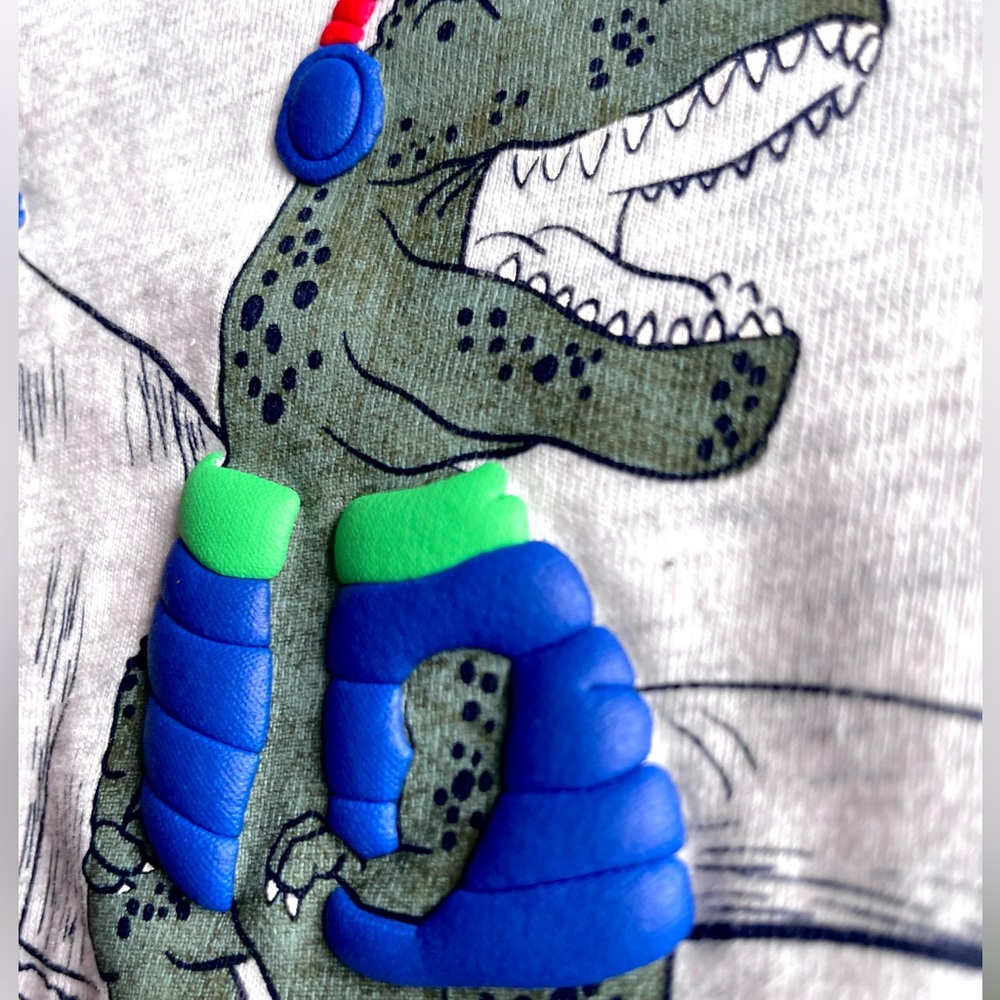 3/$25💥NEW Best Dinosaur Shirt!! Poofy Appliqués, T-Rex Bronto Buddies, Raglan
